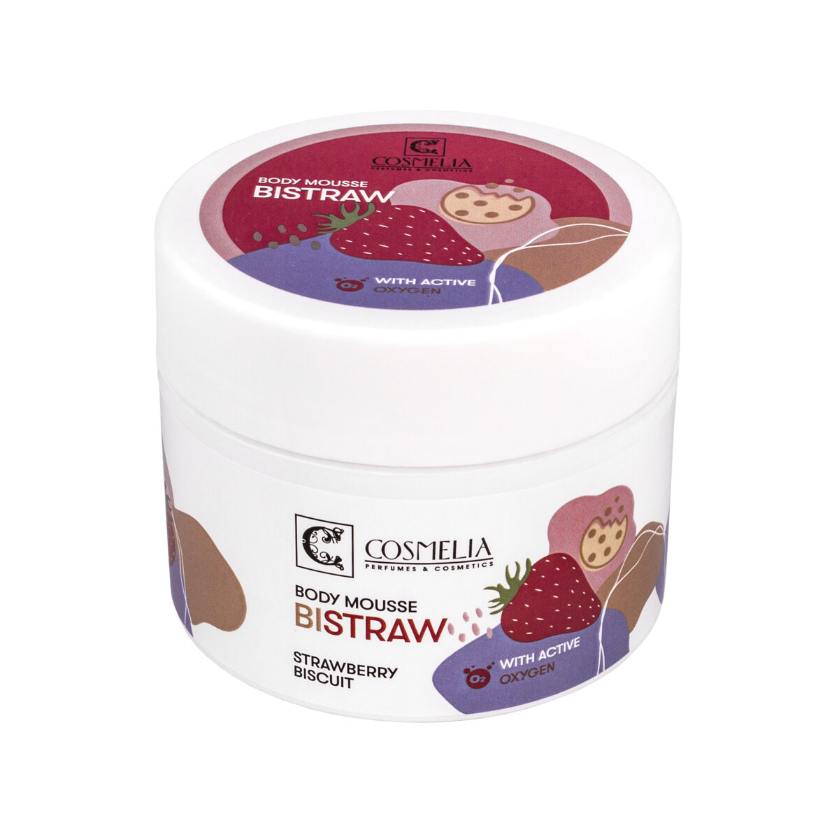 Cosmelia Bistraw Strawberry Biscuit Ενυδατική Mousse Σώματος 200ml