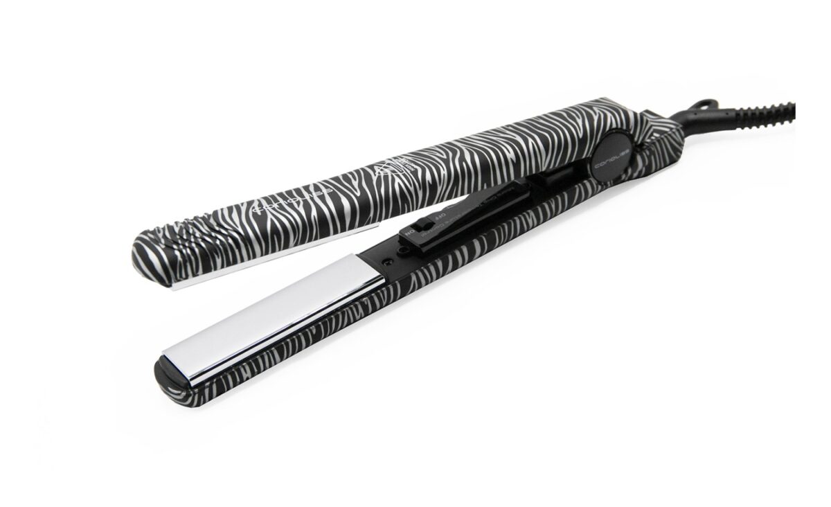 πρέσα μασιά μαλλιών CORIOLISS C Style Digital Silver Zebra Soft Touch